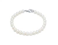 Bracelet Miluna Woman I Fili Regina in White Gold Perla 7 Ct PBR1678